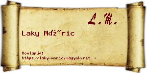Laky Móric névjegykártya